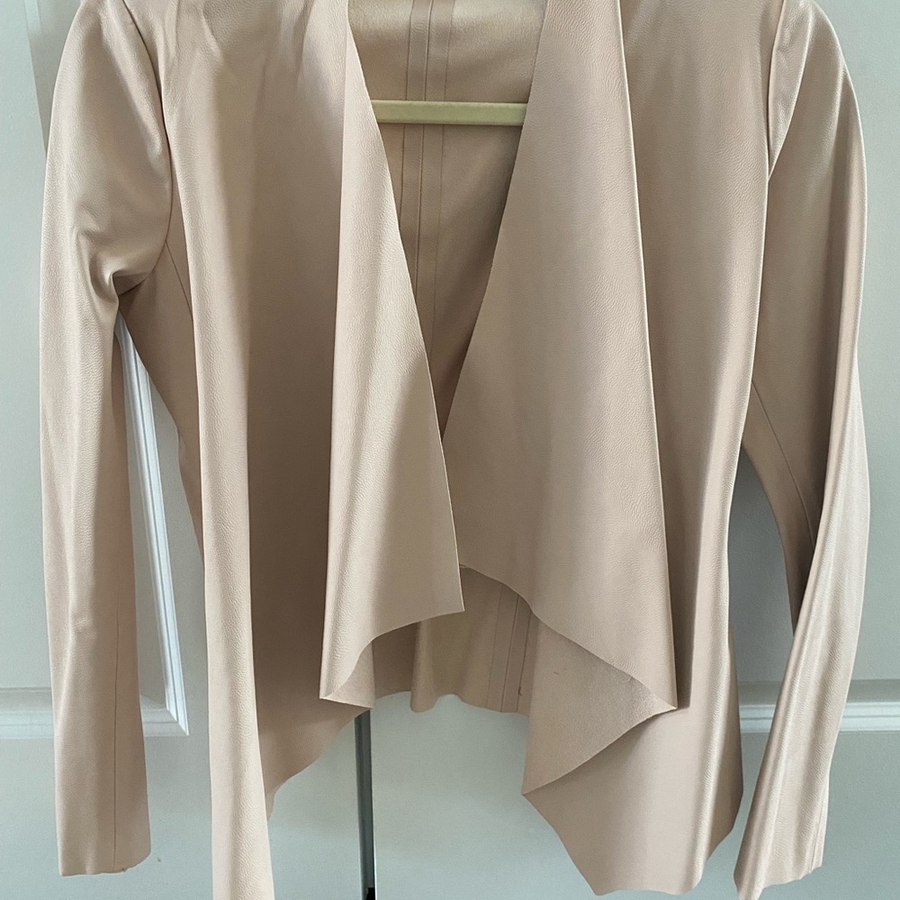 Zara Basic Pleather Light Pink Jacket